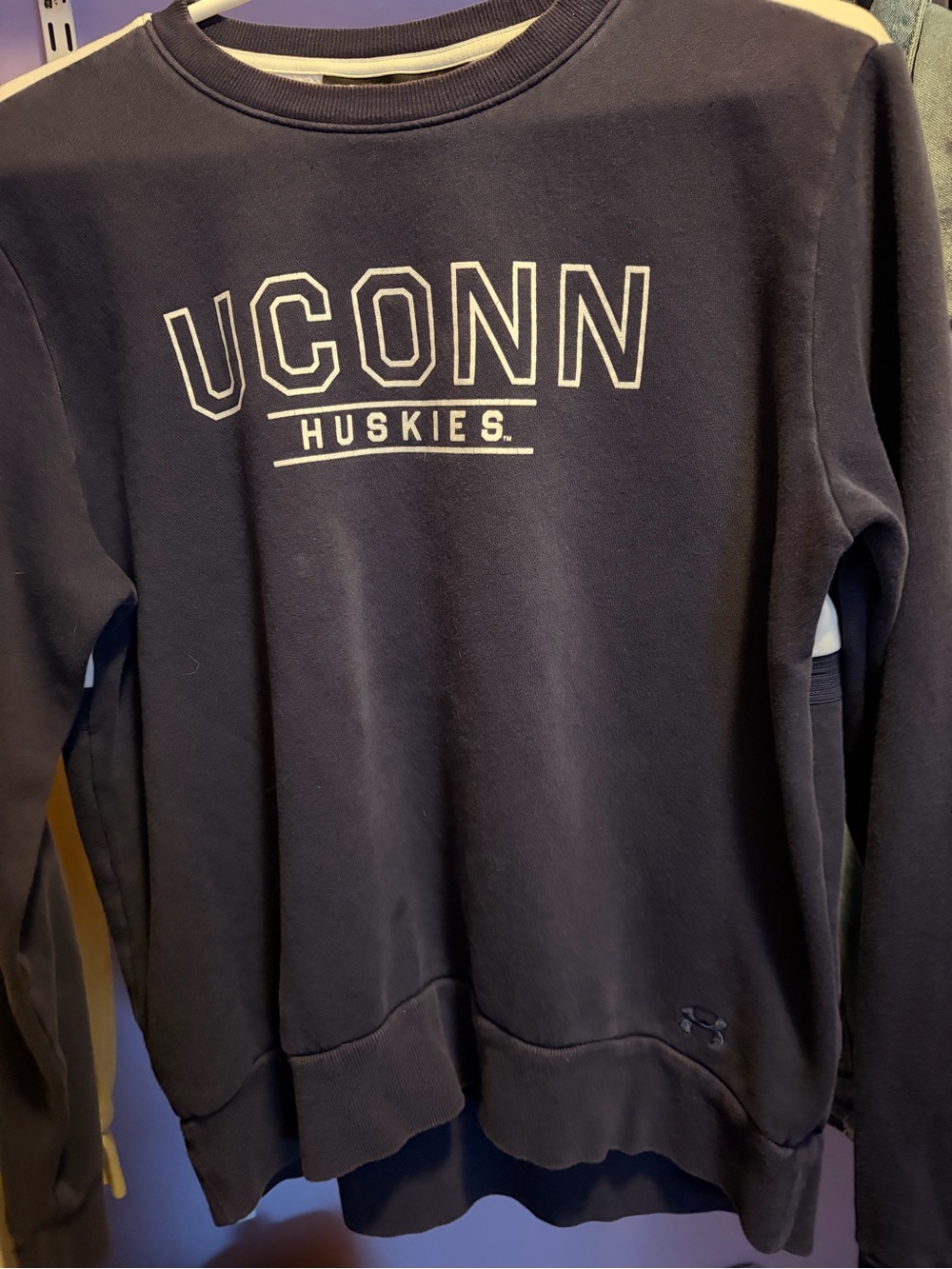 Under Armour Navy and White UCONN Huskies Sweatshirt